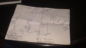 This is the map that was given to us by an old man to “help” us explore Dalkey .. can you understand anything from it ?